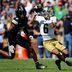 Sep 26, 2026; West Lafayette, Indiana, USA; Notre Dame Fighting Irish wide receiver Jordan Faison (6) makes a catch ahead of Purdue Boilermakers defensive back Hudauri Hines (4) in the first quarter at Ross-Ade Stadium.