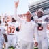 Texas coach Steve Sarkisian sings “The Eyes of Texas” with his team after a college football game between Tennessee and Texas at Neyland Stadium in Knoxville, Tenn. on Sept. 26, 2026.