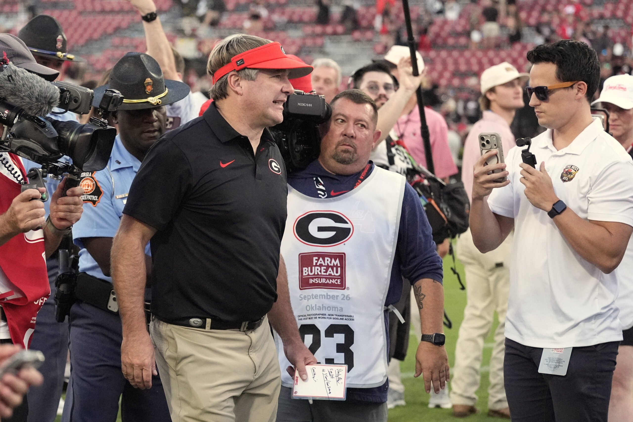 Georgia Bulldogs head coach Kirby Smart Oklahoma Sooners