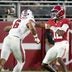 Sep 26, 2026; Tuscaloosa, AL, USA; Alabama quarterback Keelon Russell (12) makes a sidearm throw around South Carolina edge rusher Dylan Stewart (6) at Saban Field at Bryant Denny Stadium.
