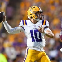 Tigers Quarterback Sam Leavitt 10, The LSU Tigers take on the Texas A&M Aggies. September 19, 2026; Baton Rouge, LA, USA; at Tiger Stadium.