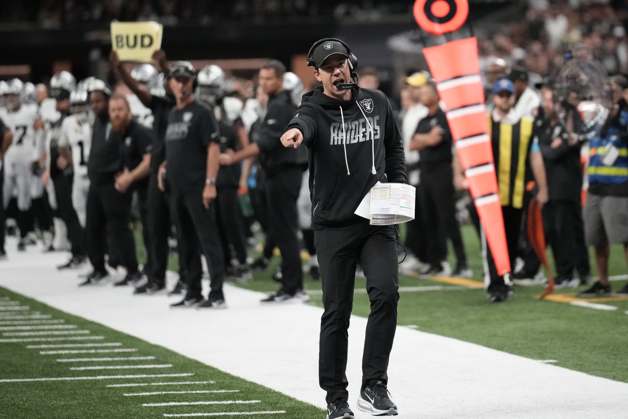 Las Vegas Raiders head coach Klint Kubiak