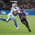 Sep 27, 2026; Rio De Janeiro, BRA; Baltimore Ravens wide receiver Zay Flowers (4) is tackled by Dallas Cowboys cornerback Shavon Revel Jr. (28) during the game at Maracana Stadium.