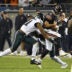 Sep 28, 2026; Chicago, Illinois, USA; Philadelphia Eagles linebacker Jihaad Campbell (11) tackles Chicago Bears quarterback Case Keenum (11) during the second half at Soldier Field.
