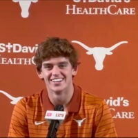 Arch Manning speaks to the media on Monday, September 14, 2026.