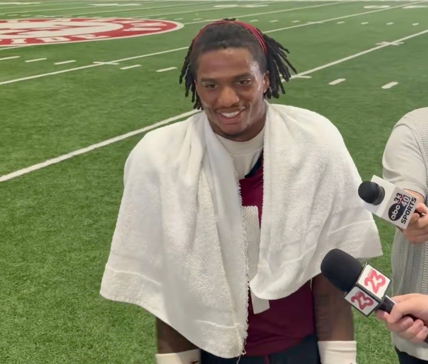 Alabama Crimson Tide WR Ryan Coleman-Williams speaks to the media following practice on Tuesday, September 1, 2026.