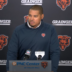 Chicago Bears general manager Ryan Poles speaks with reporters ahead of the 2026 regular season.