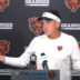 Chicago Bears defensive coordinator Dennis Allen speaks with reporters on Wednesday.