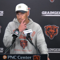 Chicago Bears head coach Ben Johnson speaks with the media at Halas Hall ahead of Week 3.