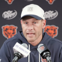 Chicago Bears head coach Ben Johnson speaks with reporters following Week 3 win.