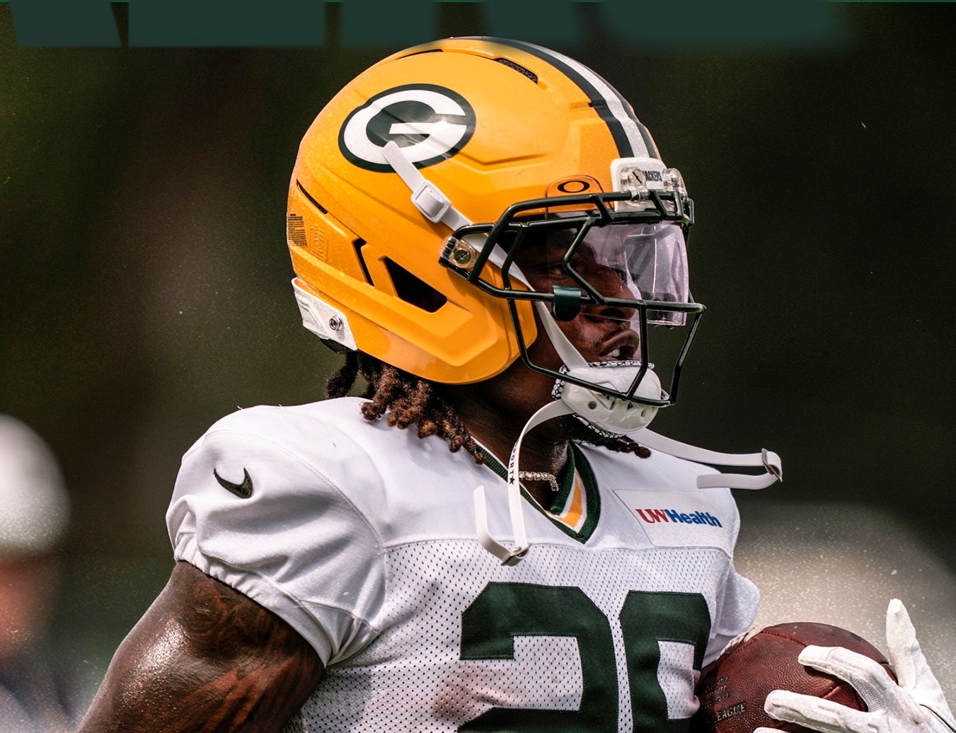 Packers running back Kaleb Johnson was acquired for a 2028 sixth-round pick.