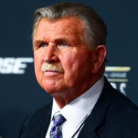Feb 6, 2016; San Francisco, CA, USA; Mike Ditka on the red carpet prior to the NFL Honors award ceremony at Bill Graham Civic Auditorium.