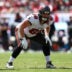 Sep 29, 2024; Tampa, Florida, USA; Tampa Bay Buccaneers guard Cody Mauch (69) lines up against the Philadelphia Eagles in the first quarter at Raymond James Stadium.