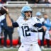 Nov 9, 2024; Montreal, Quebec, CAN; Toronto Argonauts quarterback Chad Kelly (12) passes the ball against the Montreal Alouettes during the first quarter at Percival-Molson Memorial Stadium.