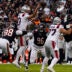 Nov 10, 2024; Chicago, Illinois, USA; New England Patriots quarterback Drake Maye (10) looks to pass against the Chicago Bears during the first half at Soldier Field.