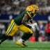 Sep 28, 2025; Arlington, Texas, USA; Green Bay Packers defensive end Micah Parsons (1) rushes the line during the game between the Dallas Cowboys and the Green Bay Packers at AT&T Stadium.