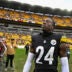 Oct 12, 2025; Pittsburgh, Pennsylvania, USA; Pittsburgh Steelers cornerback Joey Porter Jr. (24) after the game at Acrisure Stadium.