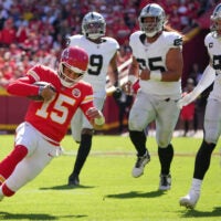 Kansas City Chiefs quarterback Patrick Mahomes Las Vegas Raiders