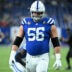 Nov 30, 2025; Indianapolis, Indiana, USA; Indianapolis Colts guard Quenton Nelson (56) warms up before a game against the Houston Texans at Lucas Oil Stadium.