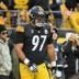 Nov 30, 2025; Pittsburgh, Pennsylvania, USA; Pittsburgh Steelers defensive tackle Cameron Heyward (97) warms up for a game against the Buffalo Bills at Acrisure Stadium.