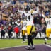 Dec 7, 2025; Baltimore, Maryland, USA; Pittsburgh Steelers cornerback Joey Porter Jr. (24) reacts after a defensive stop against the Baltimore Ravens during the second half at M&T Bank Stadium.
