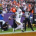 Dec 14, 2025; Denver, Colorado, USA; Green Bay Packers running back Josh Jacobs (8) reacts after a touchdown during the second quarter against the Denver Broncos at Empower Field at Mile High.