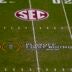 Dec 20, 2025; College Station, TX, USA; A view of the field and the SEC logo and CFP logo during the game between the Aggies and the Hurricanes at Kyle Field.