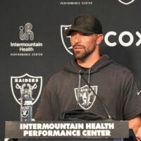 Las Vegas Raiders defensive coordinator Rob Leonard