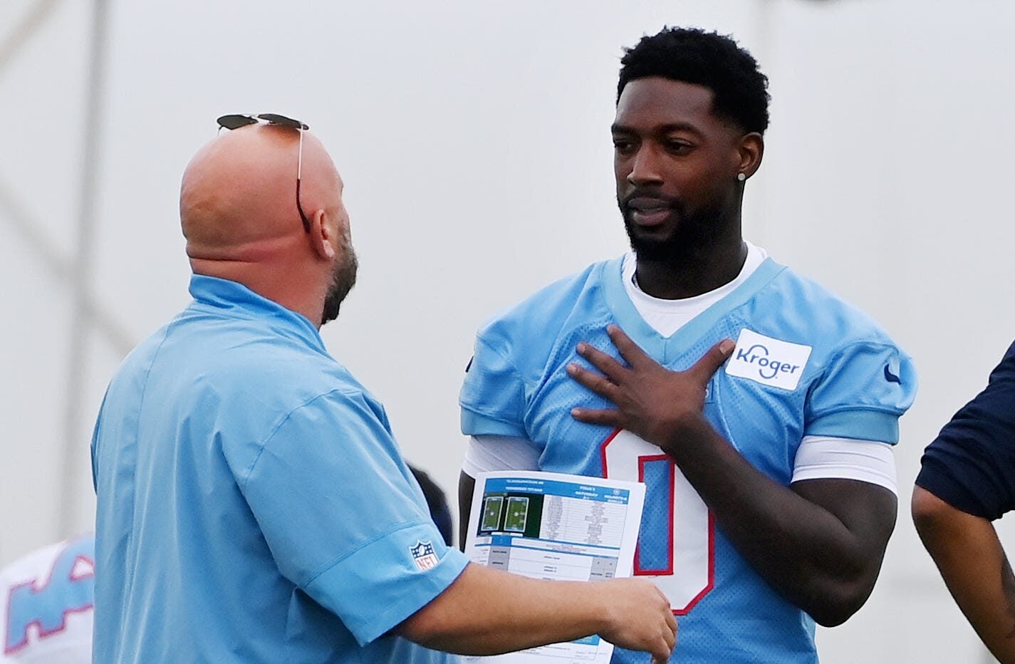 Calvin Ridley Tennessee Titans role Carnell Tate Brian Daboll
