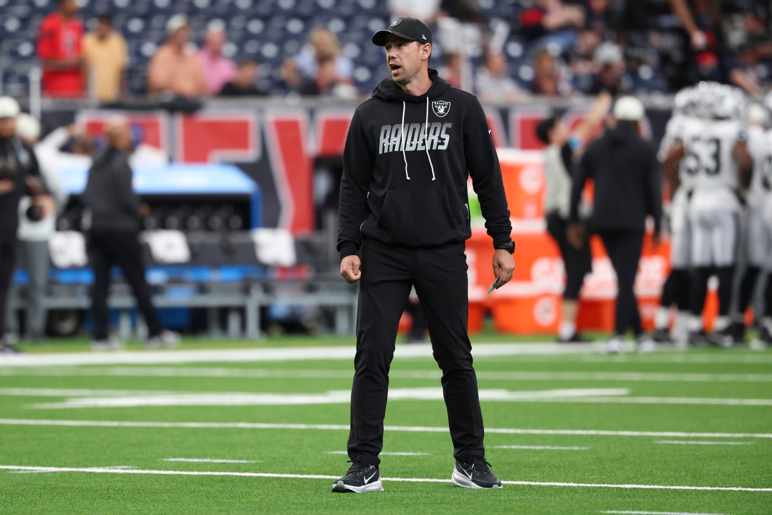 Las Vegas Raiders head coach Klint Kubiak New England Patriots