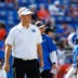 Sep 12, 2026; Gainesville, Florida, USA; Florida Gators offensive coordinator Buster Faulkner looks on before a game against the Campbell Fighting Camels at Ben Hill Griffin Stadium.