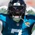 Jacksonville Jaguars wide receiver Brian Thomas Jr. (7) reacts to his reception during the first quarter of an NFL football matchup at EverBank Stadium on Sunday, Sept. 13, 2026, in Jacksonville, Fla.