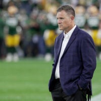 Green Bay Packers general manager Brian Gutekunst is shown before their game against the Atlanta Falcons Thursday, Sept. 24, 2026 at Lambeau Field in Green Bay, Wisconsin.