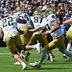 Sep 26, 2026; West Lafayette, Indiana, USA; Notre Dame Fighting Irish quarterback CJ Carr (13) hands the ball off to running back Aneyas Williams (22) in the first quarter against the Purdue Boilermakers at Ross-Ade Stadium.