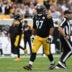 Sep 27, 2026; Pittsburgh, Pennsylvania, USA; Pittsburgh Steelers defensive tackle Cameron Heyward (97) reacts after a sack during the fourth quarter against the Cincinnati Bengals at Acrisure Stadium.