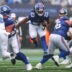 Sep 27, 2026; East Rutherford, New Jersey, USA; New York Giants running back Najee Harris (23) carries the ball during the first half against the Tennessee Titans at MetLife Stadium.