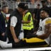 Oct 1, 2026; Cleveland, Ohio, USA; Pittsburgh Steelers defensive tackle Derrick Harmon (99) is taken off the field for an injury against the Cleveland Browns in the first half at Huntington Bank Field.
