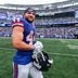 Oct 4, 2026; East Rutherford, New Jersey, USA; New York Giants running back Cam Skattebo (44) celebrates after the game against the Arizona Cardinals at MetLife Stadium.