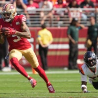 San Francisco 49ers WR Mike Evans is active tonight against the Washington Commanders.