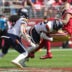San Francisco 49ers wide receiver Mike Evans led in receiving vs the Broncos while playing through injury.