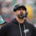 Oct 4, 2026; Philadelphia, Pennsylvania, USA; Philadelphia Eagles head coach Nick Sirianni in a game against the Los Angeles Rams at Lincoln Financial Field.