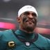 Oct 4, 2026; Philadelphia, Pennsylvania, USA; Philadelphia Eagles quarterback Jalen Hurts (1) before kick off against the Los Angeles Rams at Lincoln Financial Field.