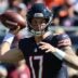 Oct 4, 2026; Chicago, Illinois, USA; Chicago Bears quarterback Tyson Bagent (17) drops back to pass against the New York Jets at Soldier Field.