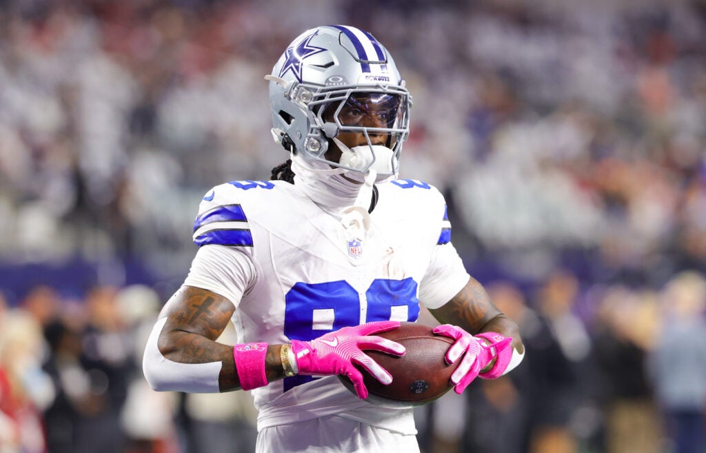 Oct 8, 2026; Arlington, Texas, USA; Dallas Cowboys wide receiver Ceedee Lamb (88) before the game against the Tampa Bay