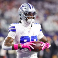 Oct 8, 2026; Arlington, Texas, USA; Dallas Cowboys wide receiver Ceedee Lamb (88) before the game against the Tampa Bay Buccaneers at AT&T Stadium.