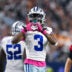 Oct 8, 2026; Arlington, Texas, USA; Dallas Cowboys wide receiver George Pickens (3) celebrates during the game between the Cowboys and the Buccaneers at AT&T Stadium.