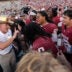 Oklahoma Sooners head coach Brent Venables beating Texas Longhorns