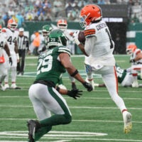 New York Jets S Minkah Fitzpatrick was defended by Browns WR KC Concepcion for his hit last week.