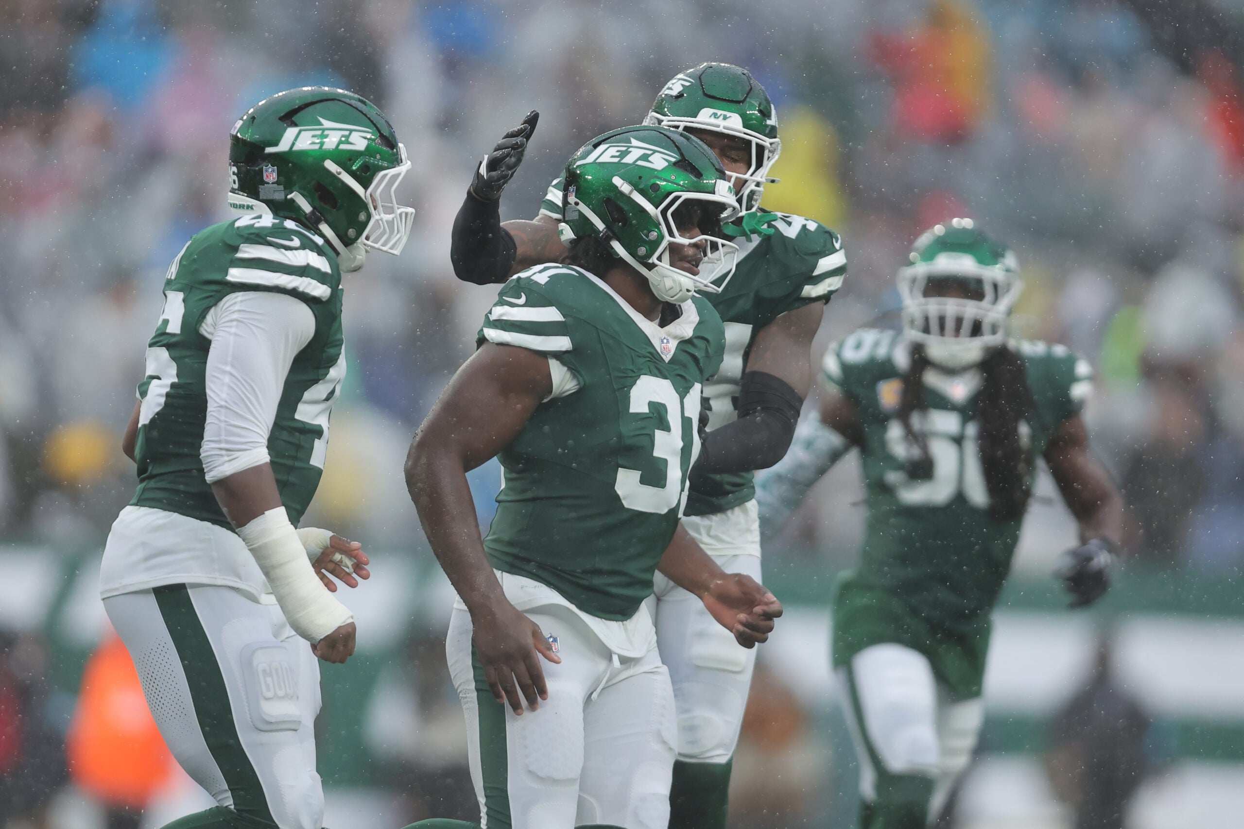 New York Jets rookie David Bailey recorded 3 sacks against the Cleveland Browns