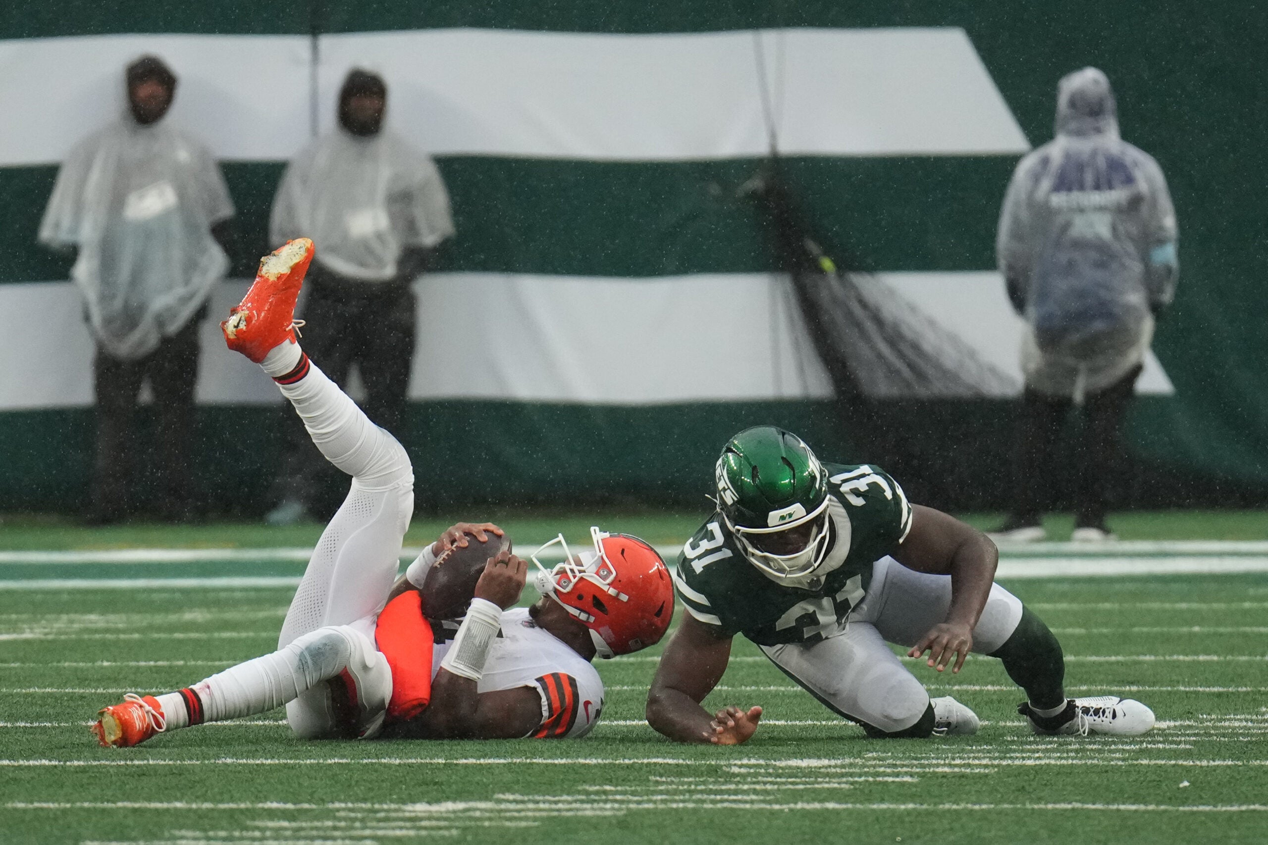 New York Jets rookie David Bailey gave a great response to his historic performance.